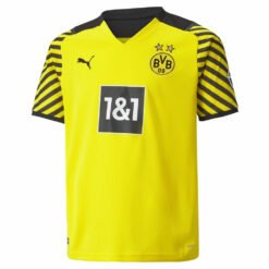 Puma Dortmund 21/22 Hjemmebanetrøje Unisex Kortærmet Tshirts Gul 128