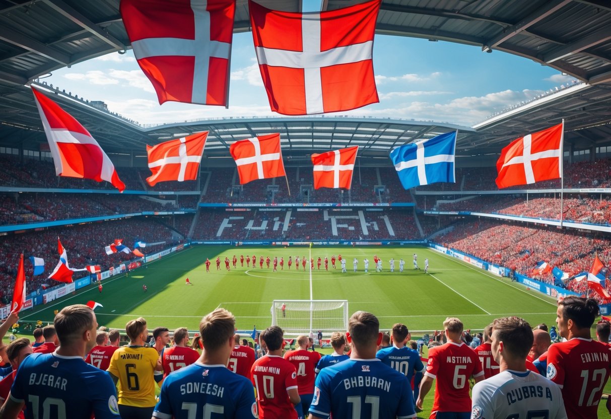 Fodboldkamp med dansk deltagelse